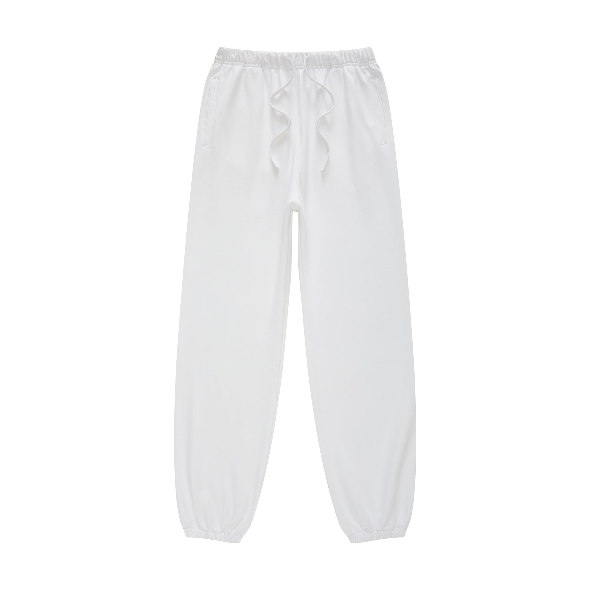 440GSM Men’s Relaxed Fit Loopback Terry Jogger Pants Ivory White