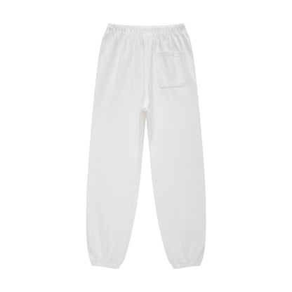 440GSM Men’s Relaxed Fit Loopback Terry Jogger Pants Ivory White