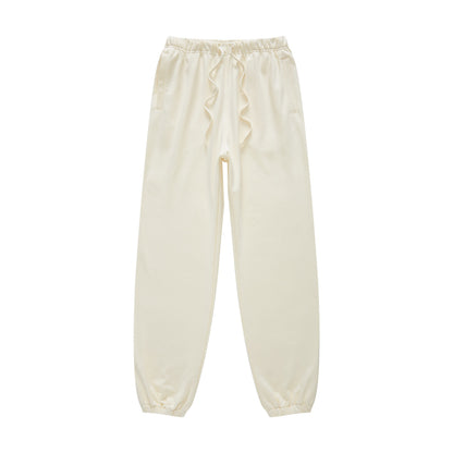 440GSM Men’s Relaxed Fit Loopback Terry Jogger Pants Milk Tea White