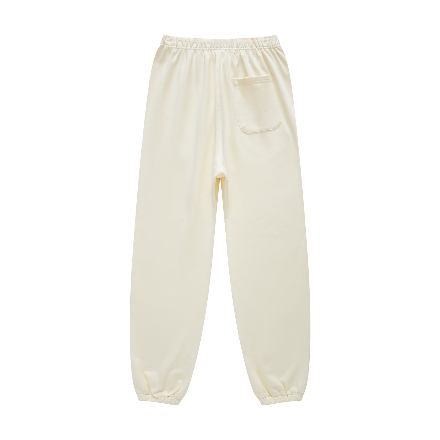 440GSM Men’s Relaxed Fit Loopback Terry Jogger Pants Milk Tea White