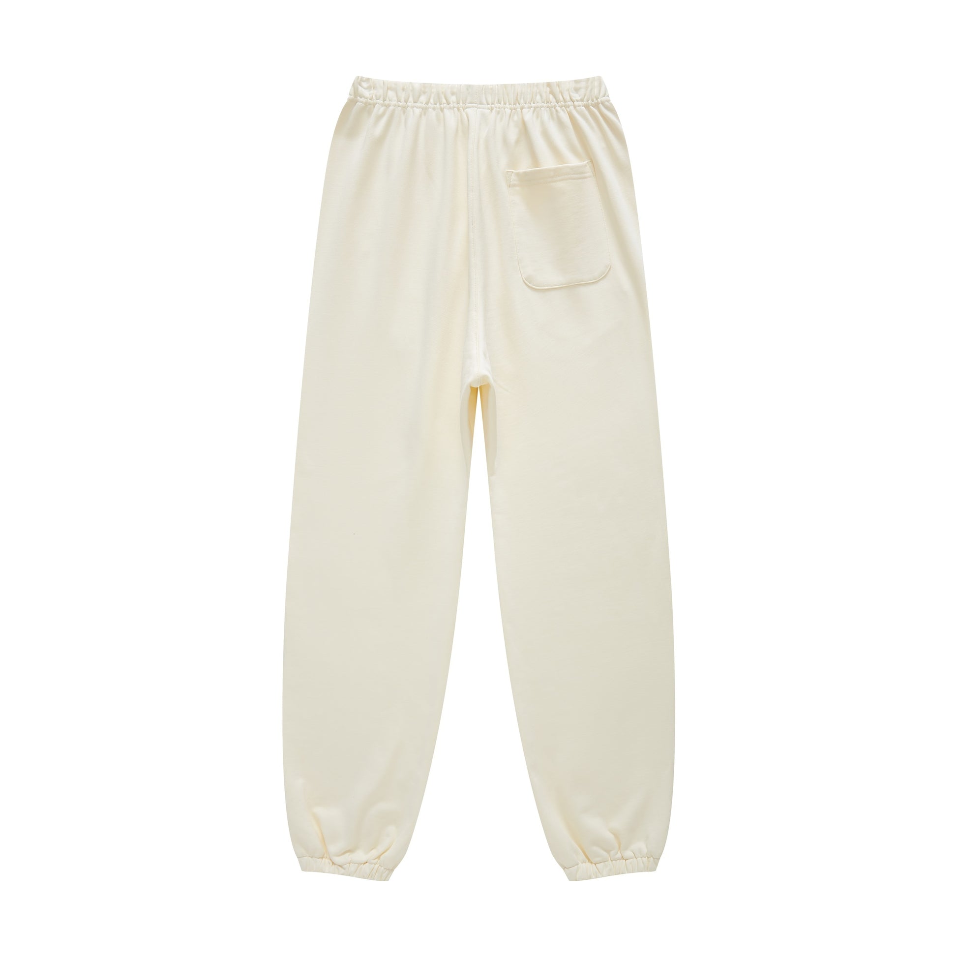 440GSM Men’s Relaxed Fit Loopback Terry Jogger Pants Milk Tea White