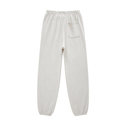 440GSM Men’s Relaxed Fit Loopback Terry Jogger Pants Oatmeal Grey
