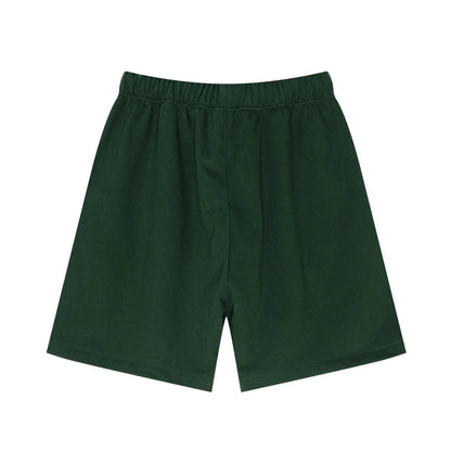 440GSM Unisex Heavyweight Invisible-Zipper Shorts Forest Green