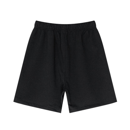 440GSM Unisex Heavyweight Invisible-Zipper Shorts Black