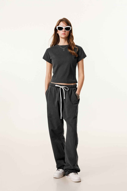 275GSM Women’s Figure-Flattering Straight Shoulder T-shirt