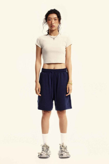 235GSM Women's Washed Stretch Cotton Slim T-shirt