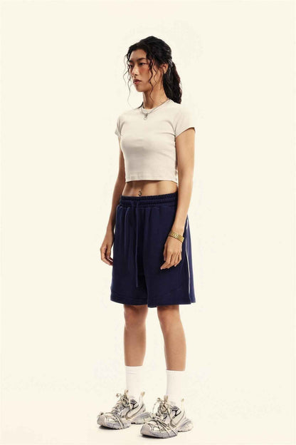235GSM Women's Washed Stretch Cotton Slim T-shirt
