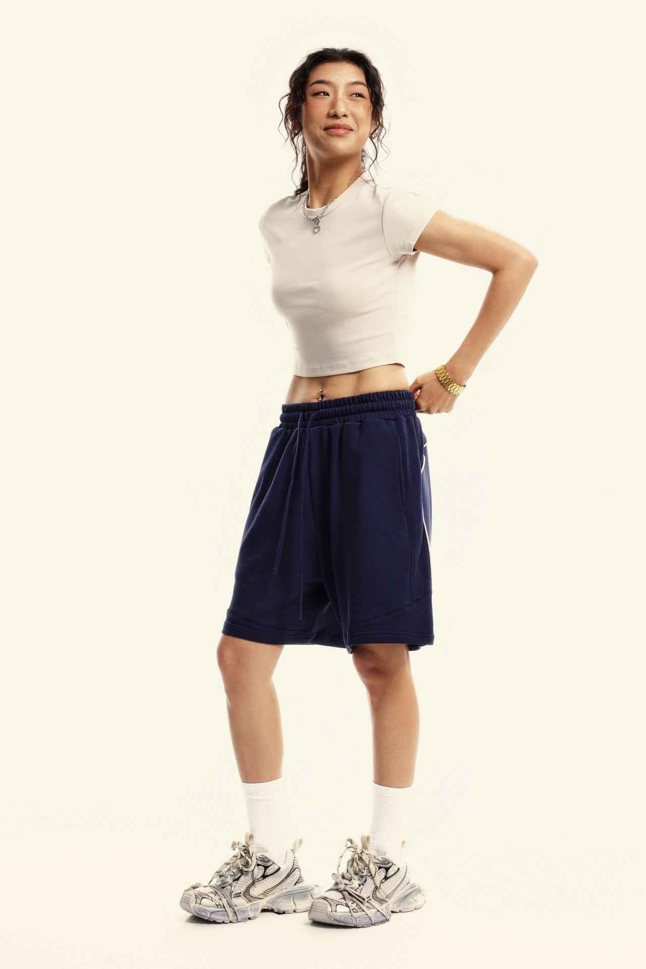 235GSM Women's Washed Stretch Cotton Slim T-shirt