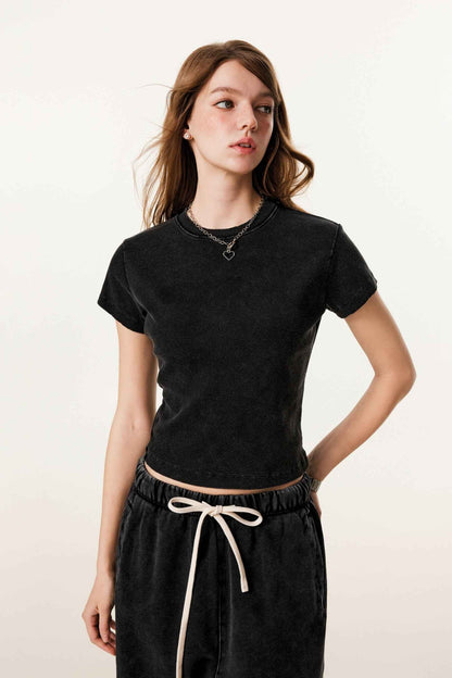275GSM Women’s Figure-Flattering Straight Shoulder T-shirt