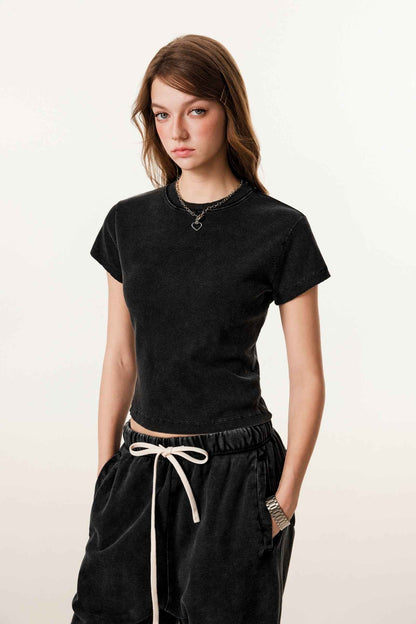 275GSM Women’s Figure-Flattering Straight Shoulder T-shirt