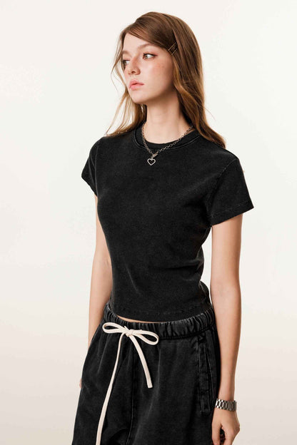 275GSM Women’s Figure-Flattering Straight Shoulder T-shirt