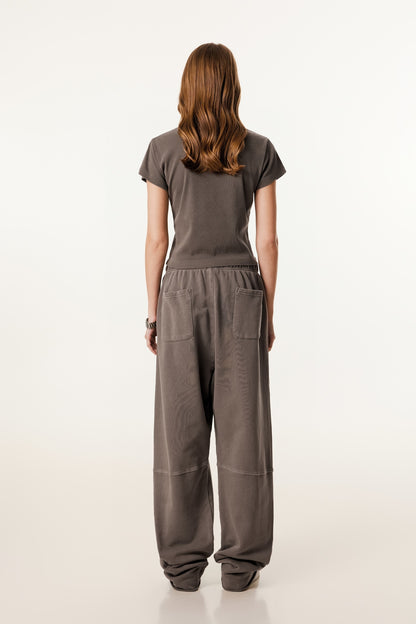 275GSM Women’s Figure-Flattering Straight Shoulder T-shirt Coffee 