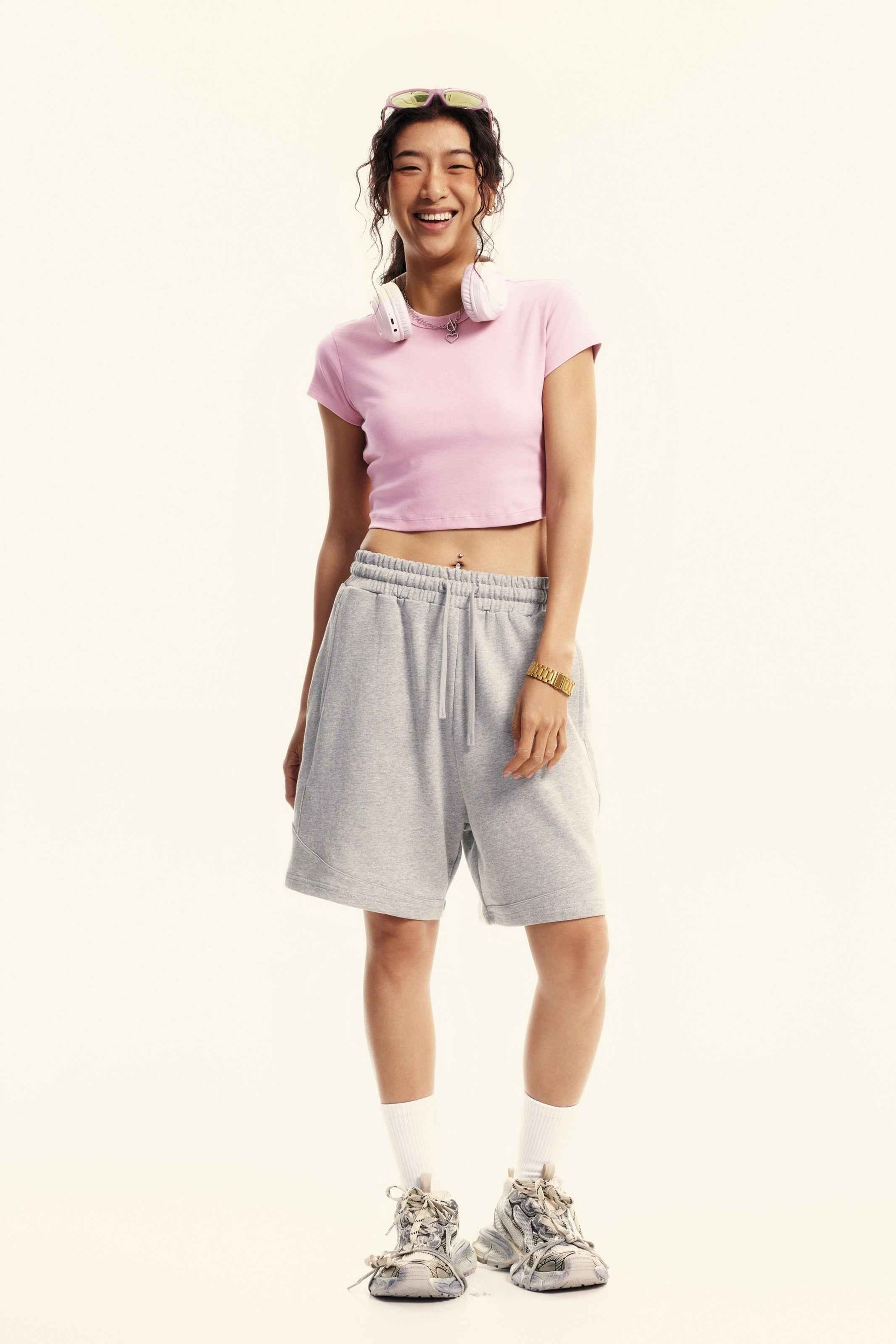 235GSM Women's Washed Stretch Cotton Slim T-shirt