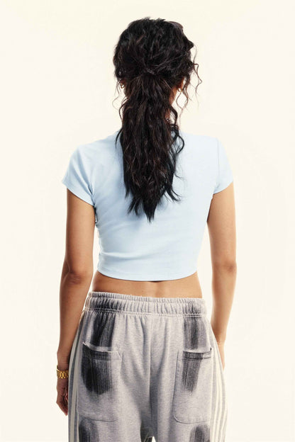 235GSM Women's Washed Stretch Cotton Slim T-shirt