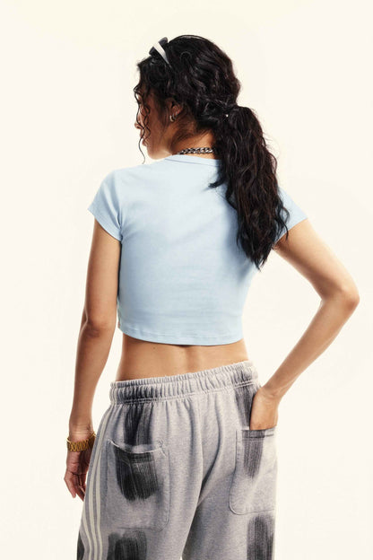 235GSM Women's Washed Stretch Cotton Slim T-shirt