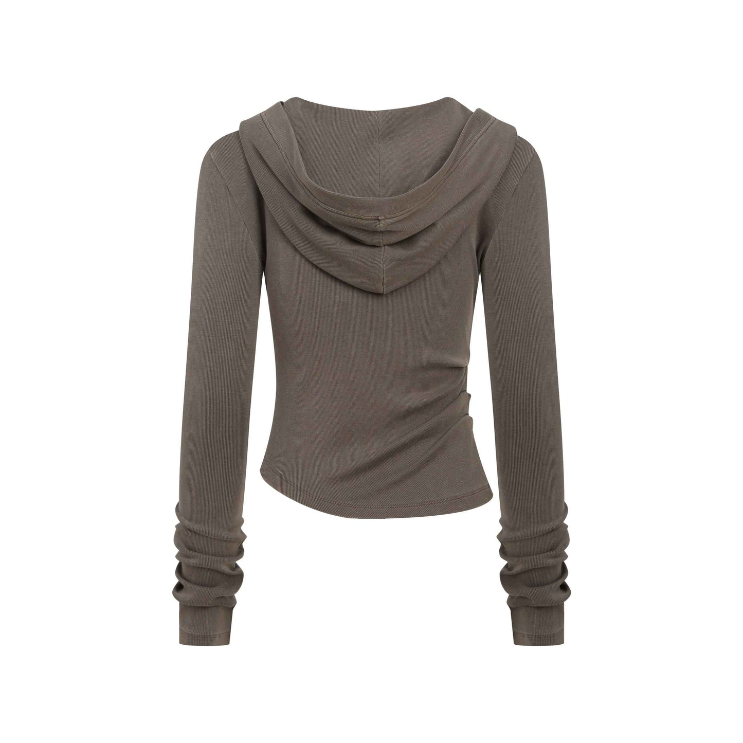 275GSM Women’s Slim-Fit Pigment-Wash Long-Sleeve Sweatshirt