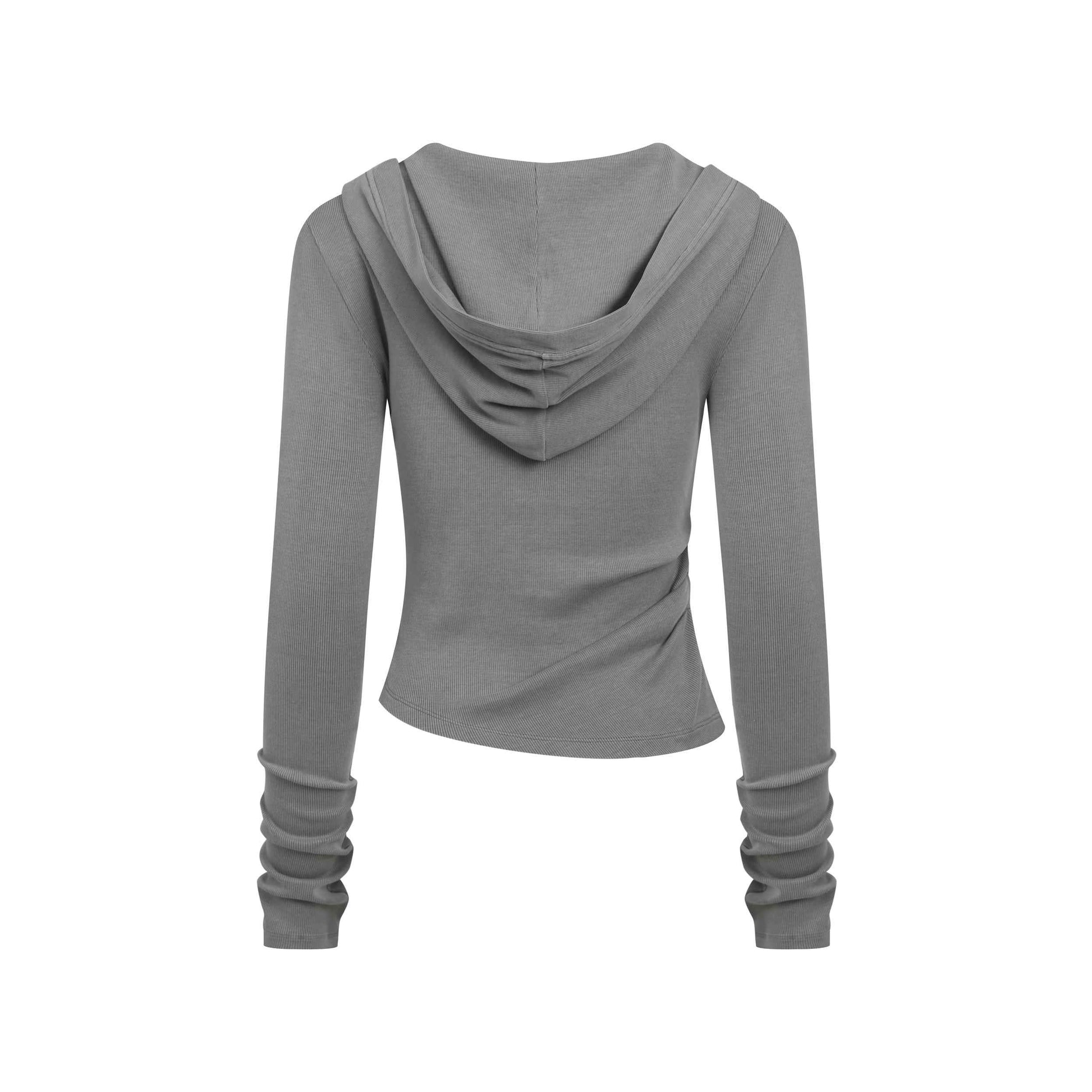 275GSM Women’s Slim-Fit Pigment-Wash Long-Sleeve Sweatshirt