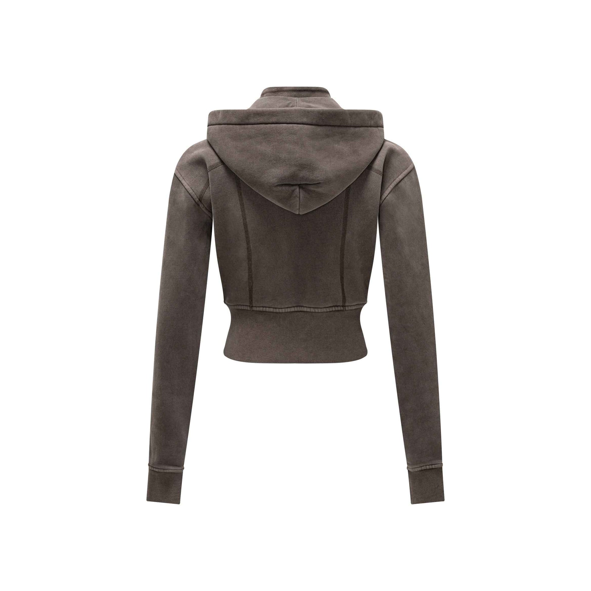 400GSM Women’s Outdoor Slim-Fit Pigment-Wash Sweatshirt