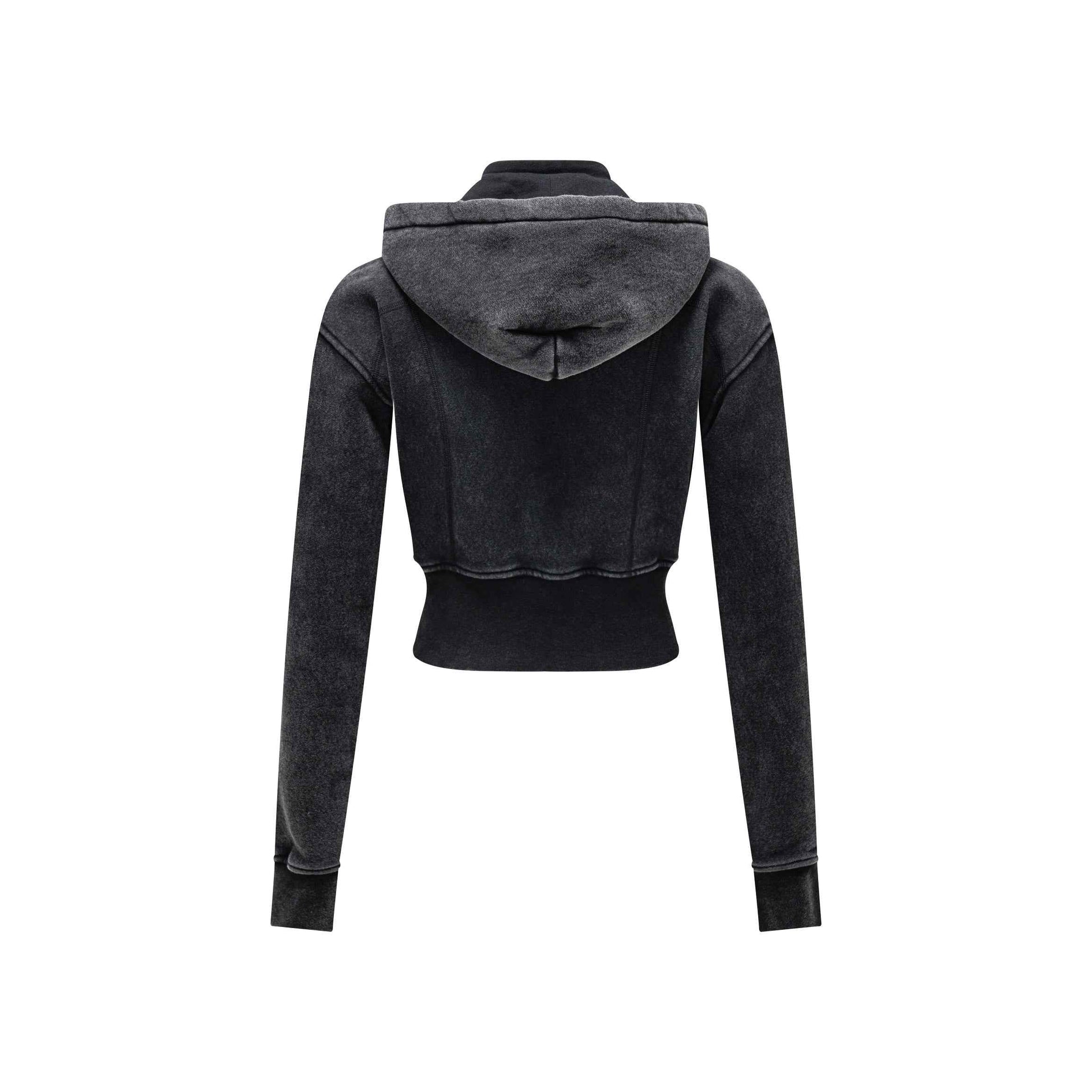 400GSM Women’s Outdoor Slim-Fit Pigment-Wash Sweatshirt