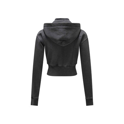 400GSM Women’s Outdoor Slim-Fit Pigment-Wash Sweatshirt
