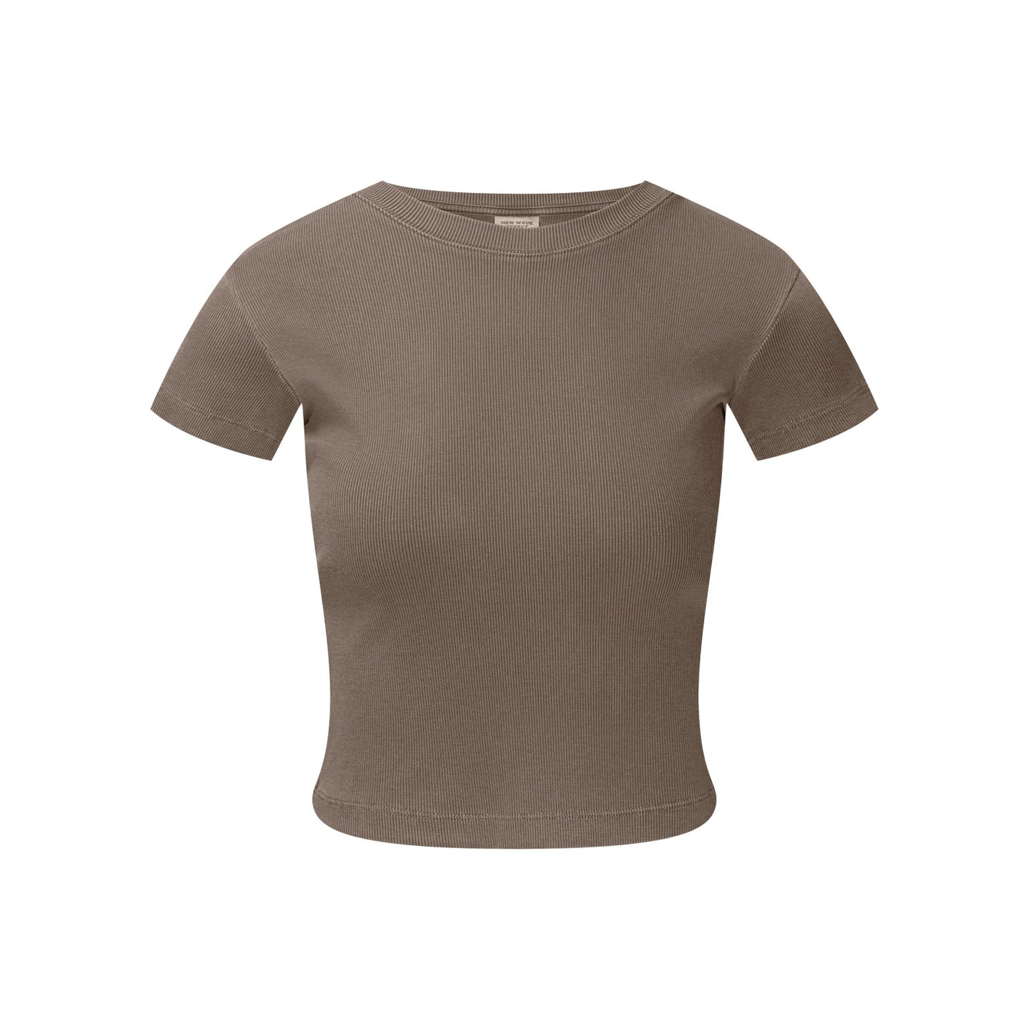 275GSM Women’s Figure-Flattering Straight Shoulder T-shirt Coffee 