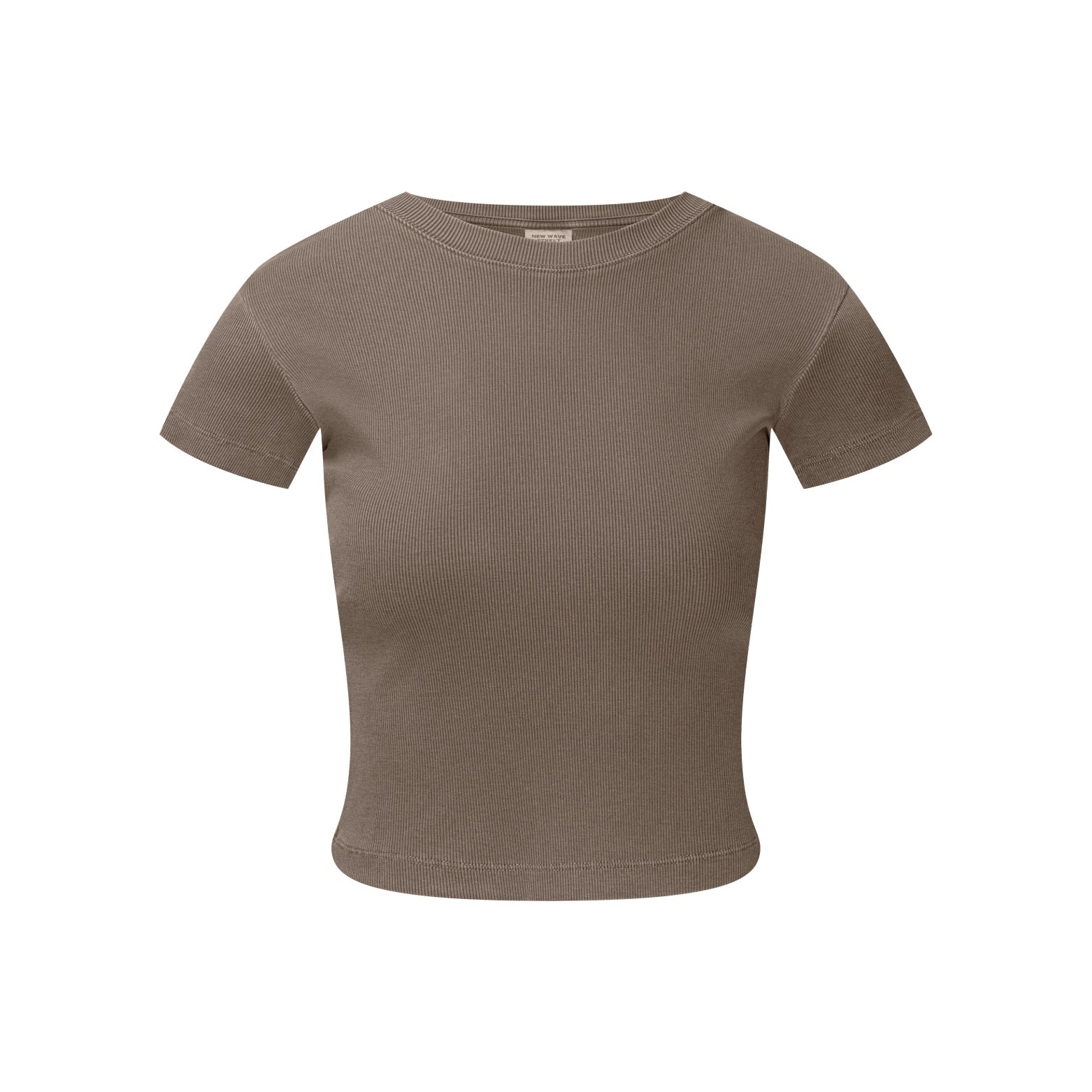 275GSM Women’s Figure-Flattering Straight Shoulder T-shirt Coffee 