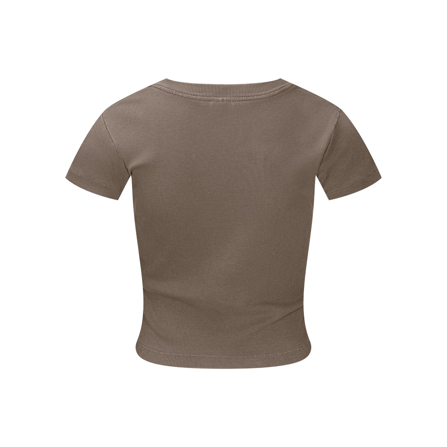 275GSM Women’s Figure-Flattering Straight Shoulder T-shirt Coffee 