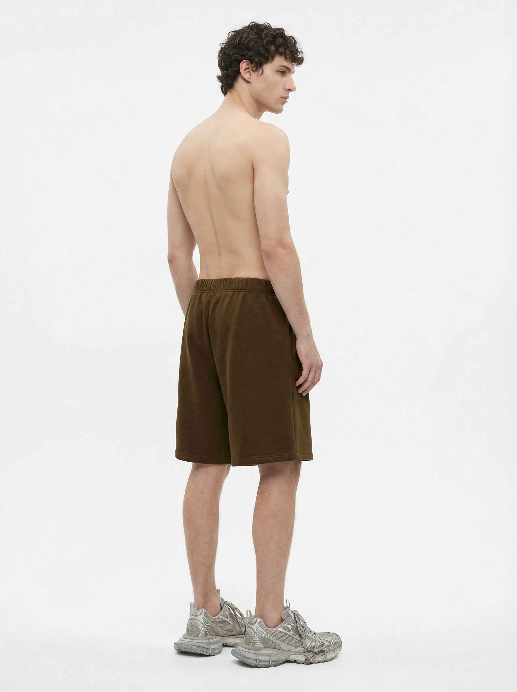 345GSM Men's Fleece-Lined Straight-Leg Shorts