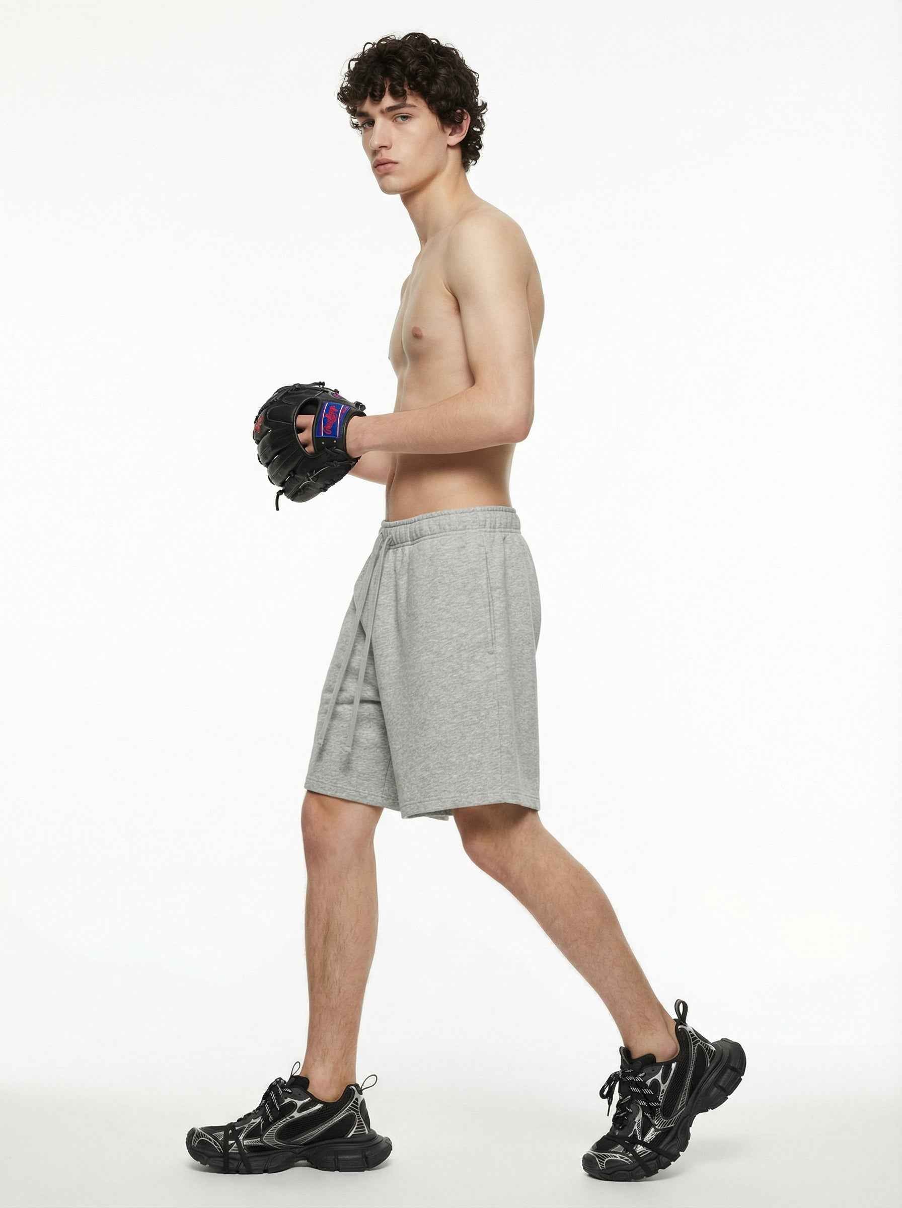 345GSM Men's Fleece-Lined Straight-Leg Shorts