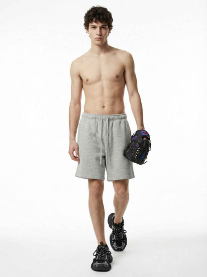 345GSM Men's Fleece-Lined Straight-Leg Shorts