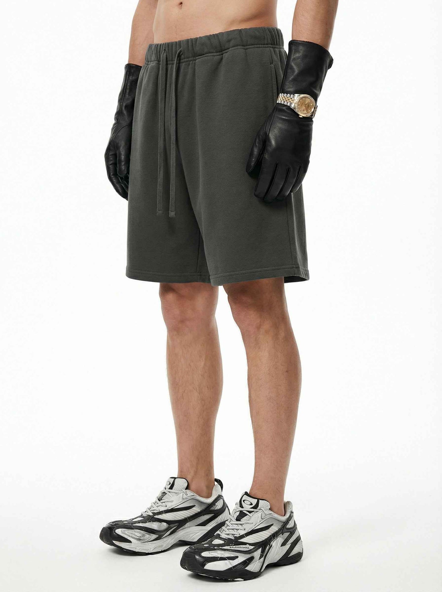 345GSM Men's Fleece-Lined Straight-Leg Shorts