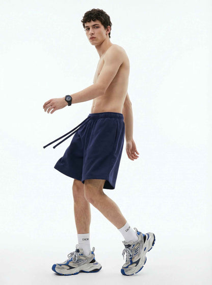 345GSM Men's Fleece-Lined Straight-Leg Shorts