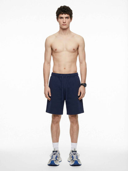 345GSM Men's Fleece-Lined Straight-Leg Shorts