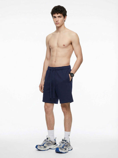 345GSM Men's Fleece-Lined Straight-Leg Shorts