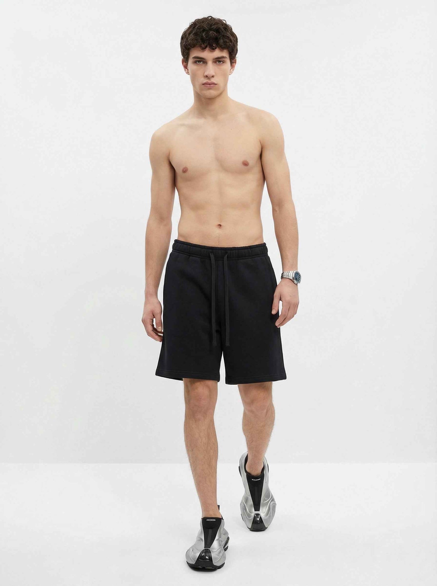 345GSM Men's Fleece-Lined Straight-Leg Shorts