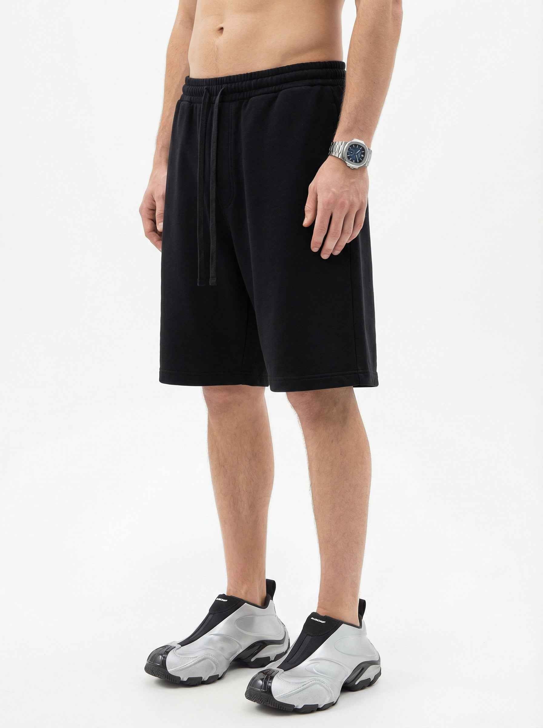 345GSM Men's Fleece-Lined Straight-Leg Shorts