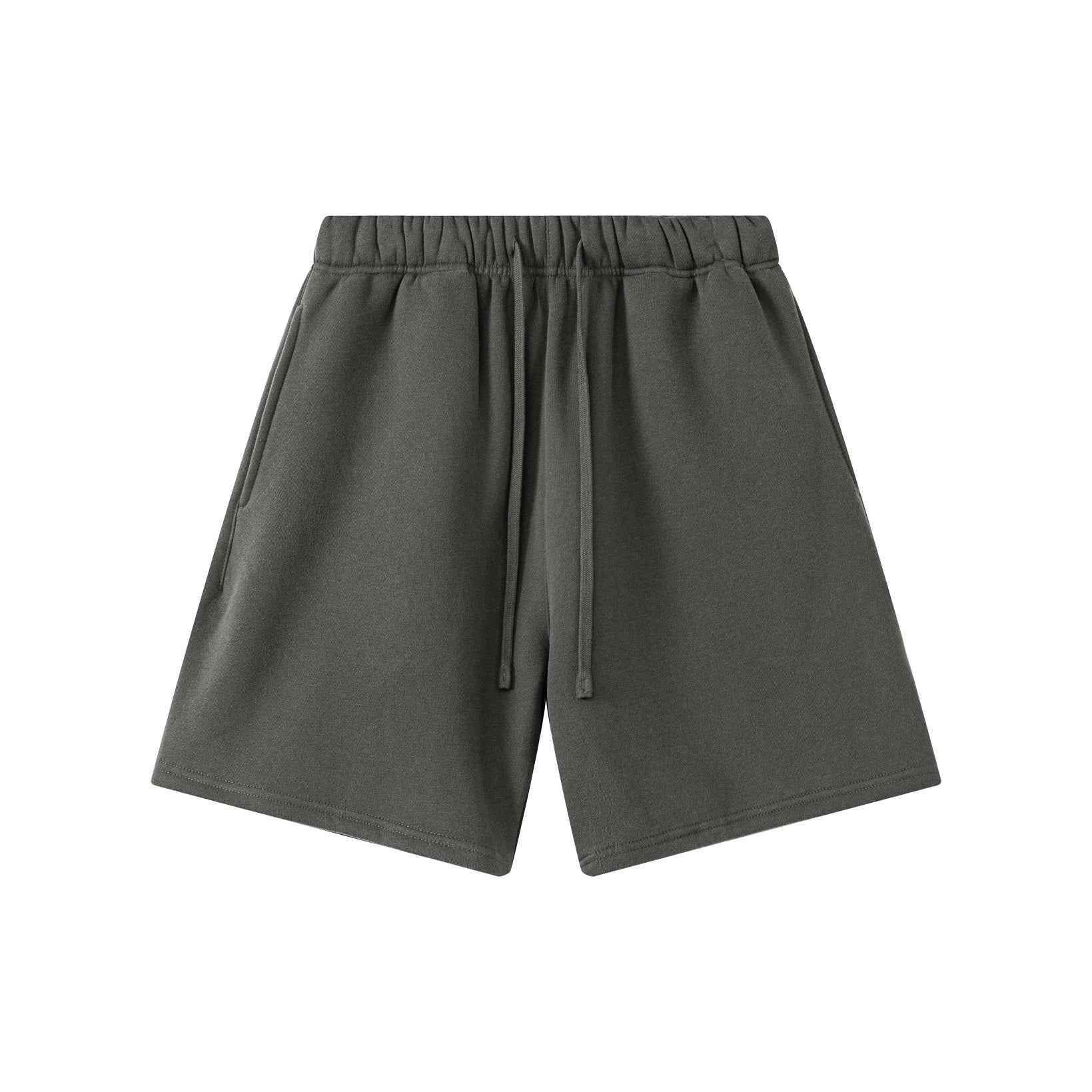345GSM Men's Fleece-Lined Straight-Leg Shorts