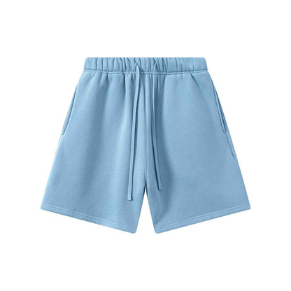 345GSM Men's Fleece-Lined Straight-Leg Shorts