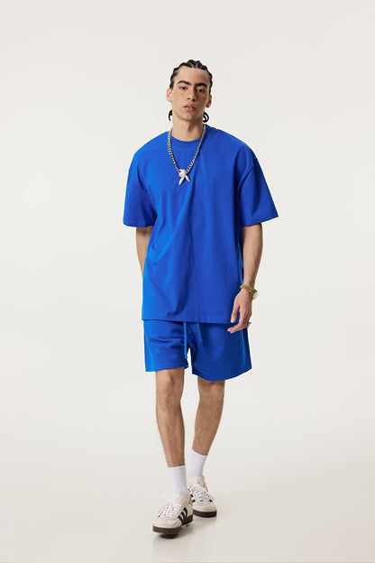 440GSM Unisex Heavyweight French Terry Shorts Blue