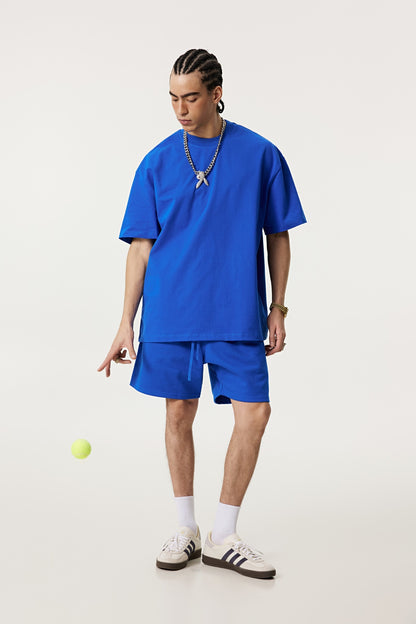 440GSM Unisex Heavyweight French Terry Shorts Blue