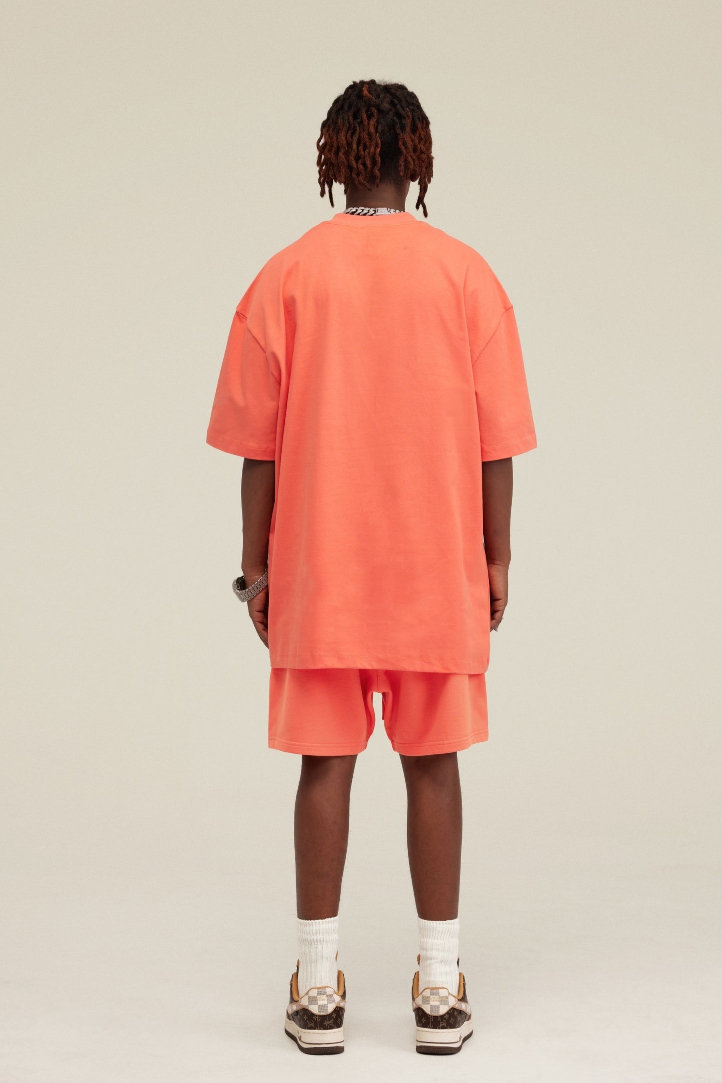 440GSM Unisex Heavyweight French Terry Shorts Orange red