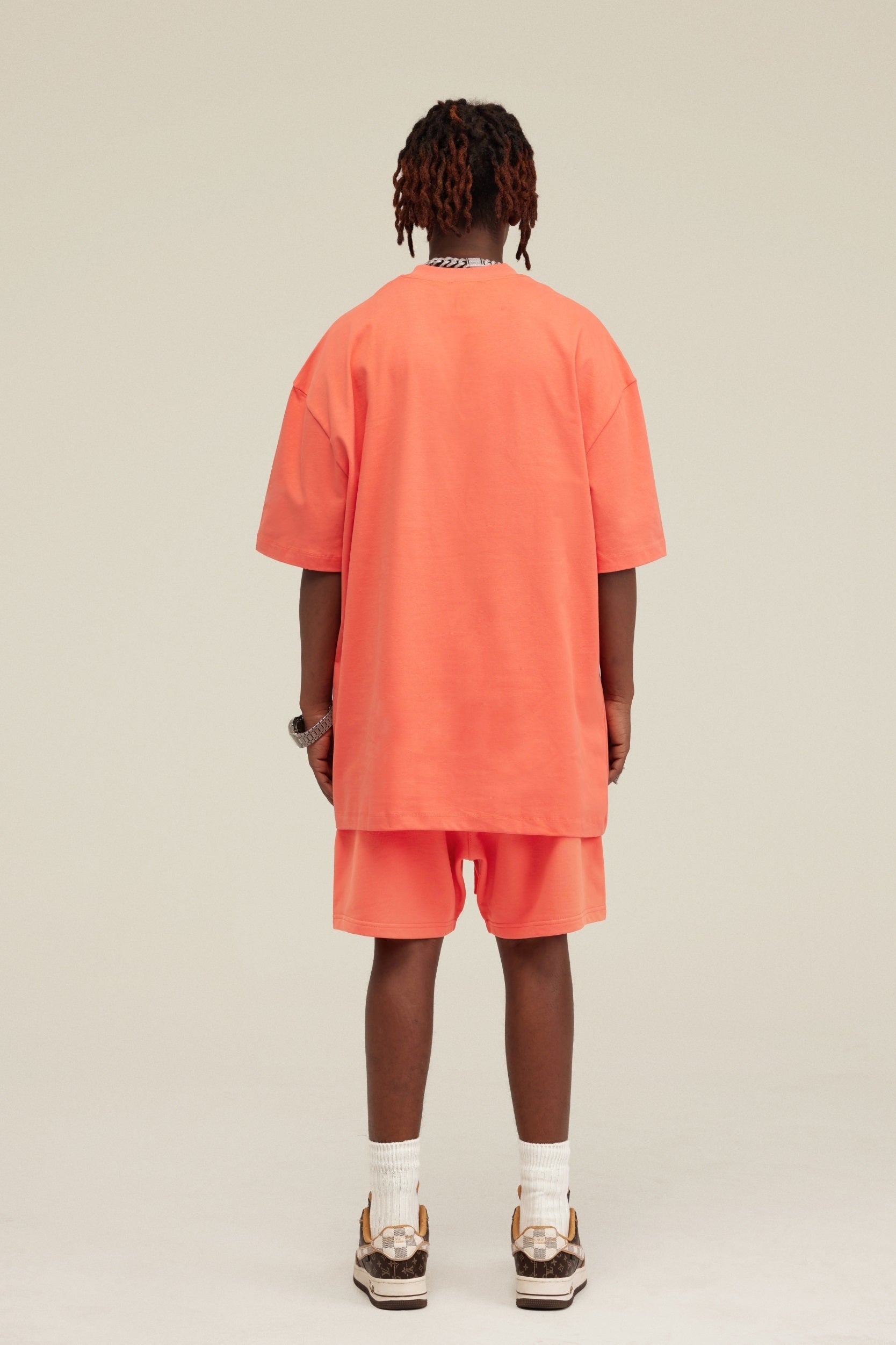 440GSM Unisex Heavyweight French Terry Shorts Orange red