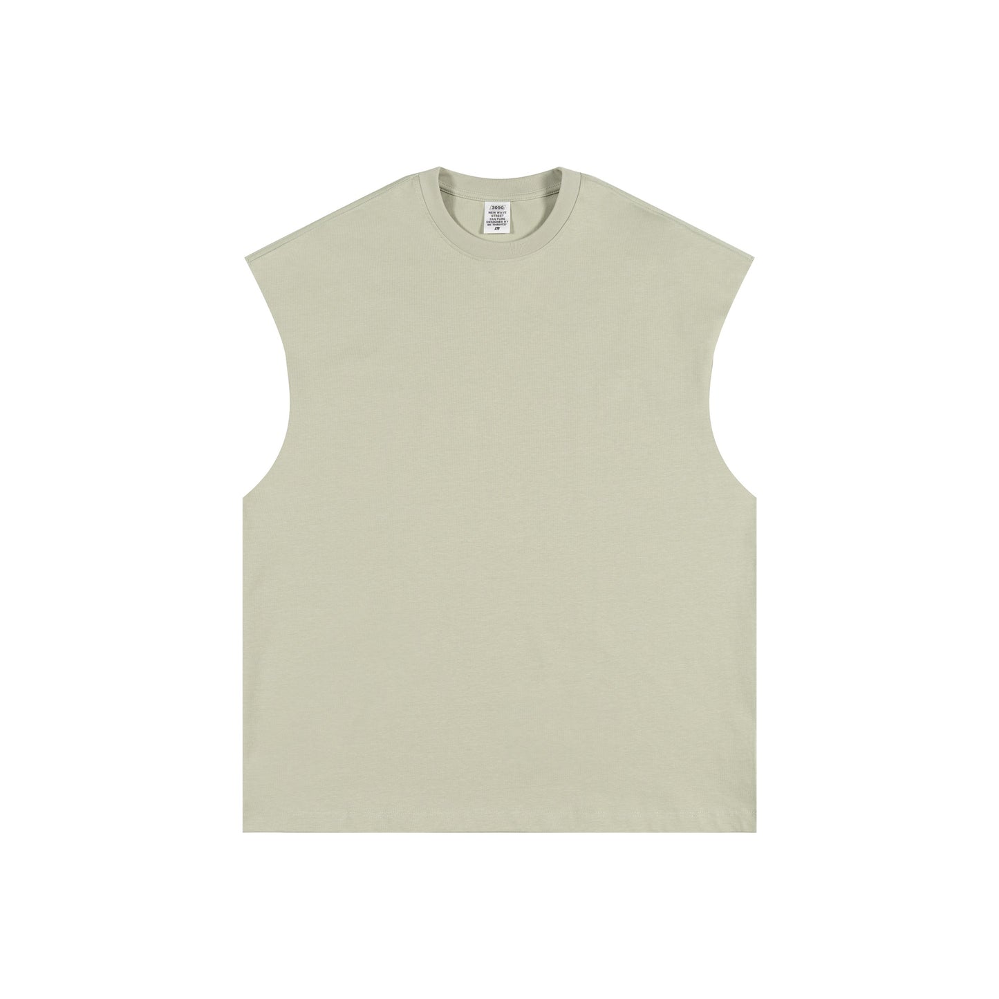 305GSM Unisex Earth-Tone Tank Top Light Grey