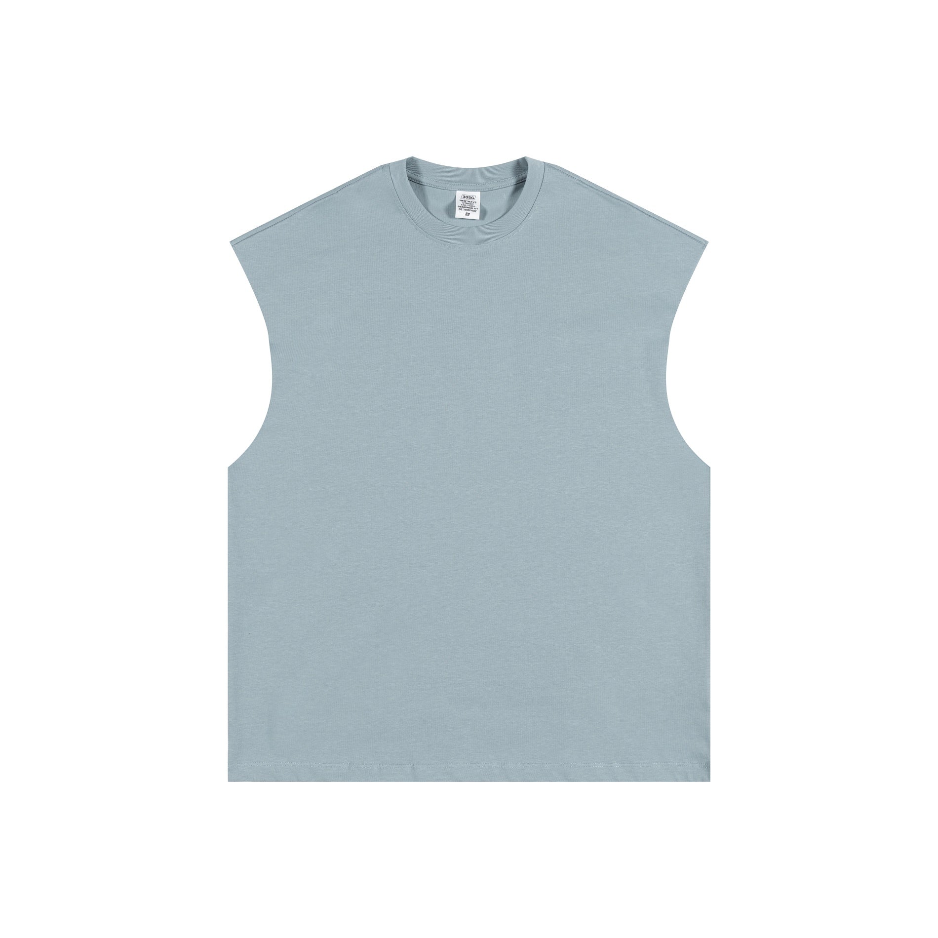 305GSM Unisex Earth-Tone Tank Top Haze Blue