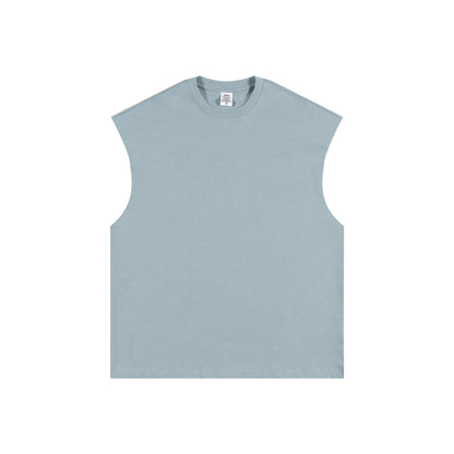 305GSM Unisex Earth-Tone Tank Top Haze Blue