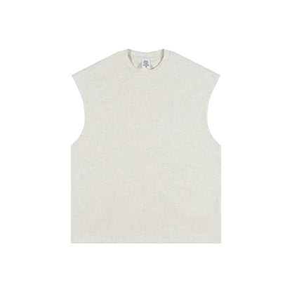 305GSM Unisex Earth-Tone Tank Top Light Grey