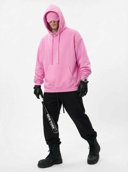 345GSM Men's Eye-Patch Hoodie Basic Plain Solid Color