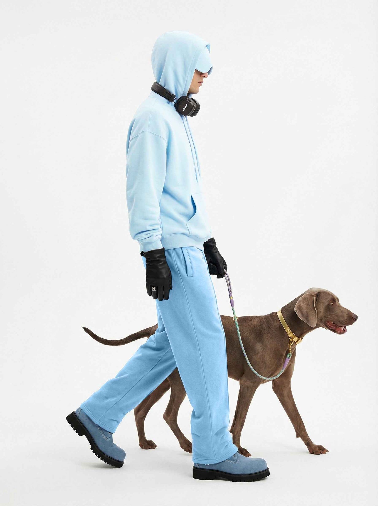 345GSM Men's Eye-Patch Hoodie Basic Plain Solid Color