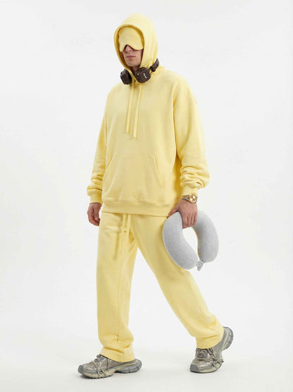 345GSM Men's Eye-Patch Hoodie Basic Plain Solid Color