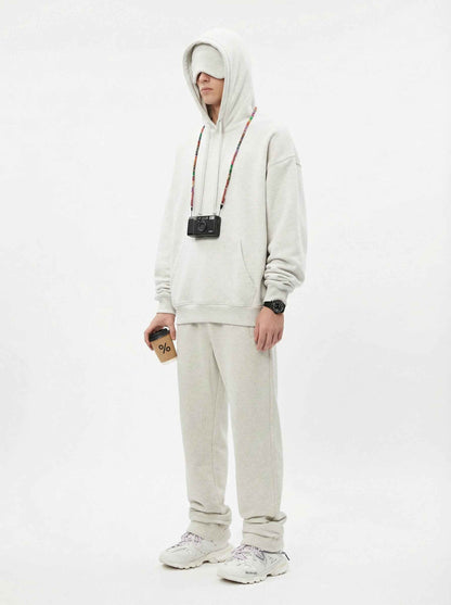 345GSM Men's Eye-Patch Hoodie Basic Plain Solid Color